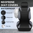 thumbnail image 3 of Fundas de asiento de coche CAR PASS impermeables para asientos delanteros de neopreno, 3 of 6