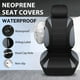 thumbnail image 3 of Fundas de asiento de coche CAR PASS impermeables para asientos delanteros de neopreno, 3 of 6