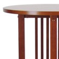 thumbnail image 4 of Benjara BM215614 Mission Style Round Table with Slatted Design & Block Legs, Brown, 4 of 5