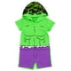 thumbnail image 1 of Mameluco de cosplay de Hulk de Marvel Avengers para niños pequeños, multicolor, 7-8, 1 of 6