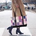 thumbnail image 4 of FORMRS Laptop Tote Bag for Women with 15.6" Computer Compartments Handbag, Pink and Purple Plaid Pattern, 4 of 7
