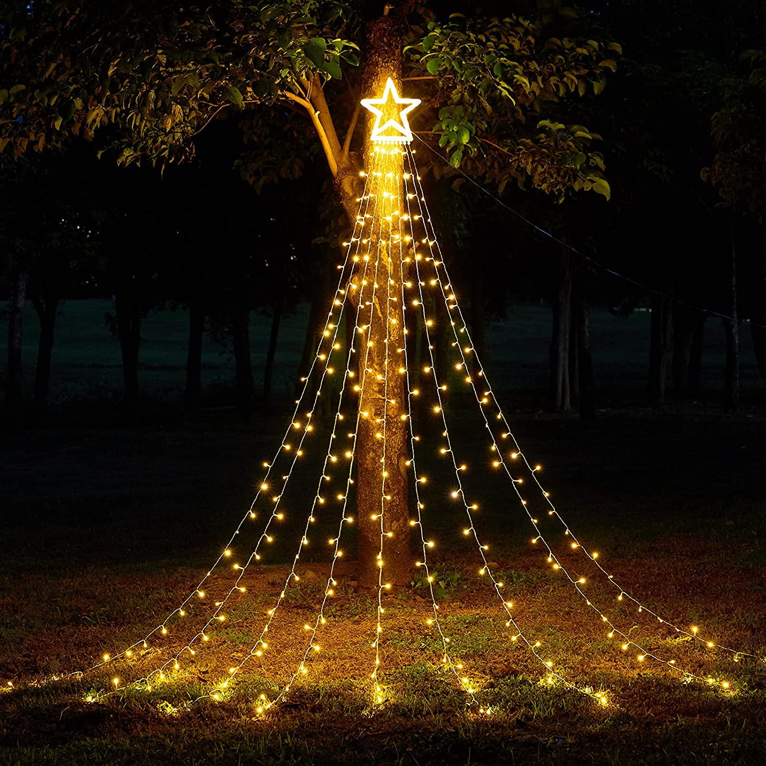 20 LED Christmas Bell Lights String Waterproof Outdoor Garden Yard Xmas Lamp New 
