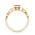 thumbnail image 2 of Rosec Jewels Solitaire Lab Created Orange Sapphire Celtic Knot Ring with Diamond - 1.7 Carat - AAAA Quality, 14K Yellow Gold, US 5.00, 2 of 8