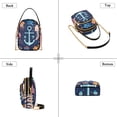 thumbnail image 3 of FORMRS Crossbody Bag for Women Quilted Travel Shoulder Cell Phone Purse with Chain Strap Handbag, Blue Anchor, 3 of 7