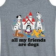 thumbnail image 3 of Disney Classics - Cats & Dogs - All My Friends Are Dogs - Women's Racerback Tank Top, 3 of 5