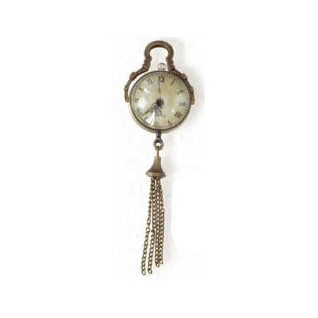 Steampunk Antique Gold Glass Globe Watch Pendant with Tassel