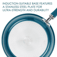 thumbnail image 2 of Rachael Ray 9.5" Create Delicious Aluminum Nonstick Covered Deep Frying Pan, Teal Shimmer, 2 of 6