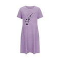 thumbnail image 6 of IROINNID Women'S Pajama Dress Soft One Piece Short Sleeve Round Neck, Home and Lightweight Printed Pajama for Women, 6 of 7