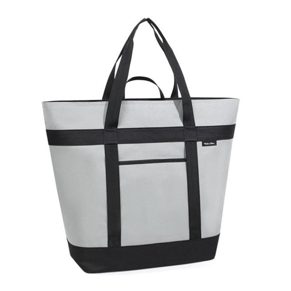 LOVEVER Sac Isotherme Réutilisable 40 L Sacs Souples Étanches Portables Sacs Thermiques pour Épicerie Plage Gris