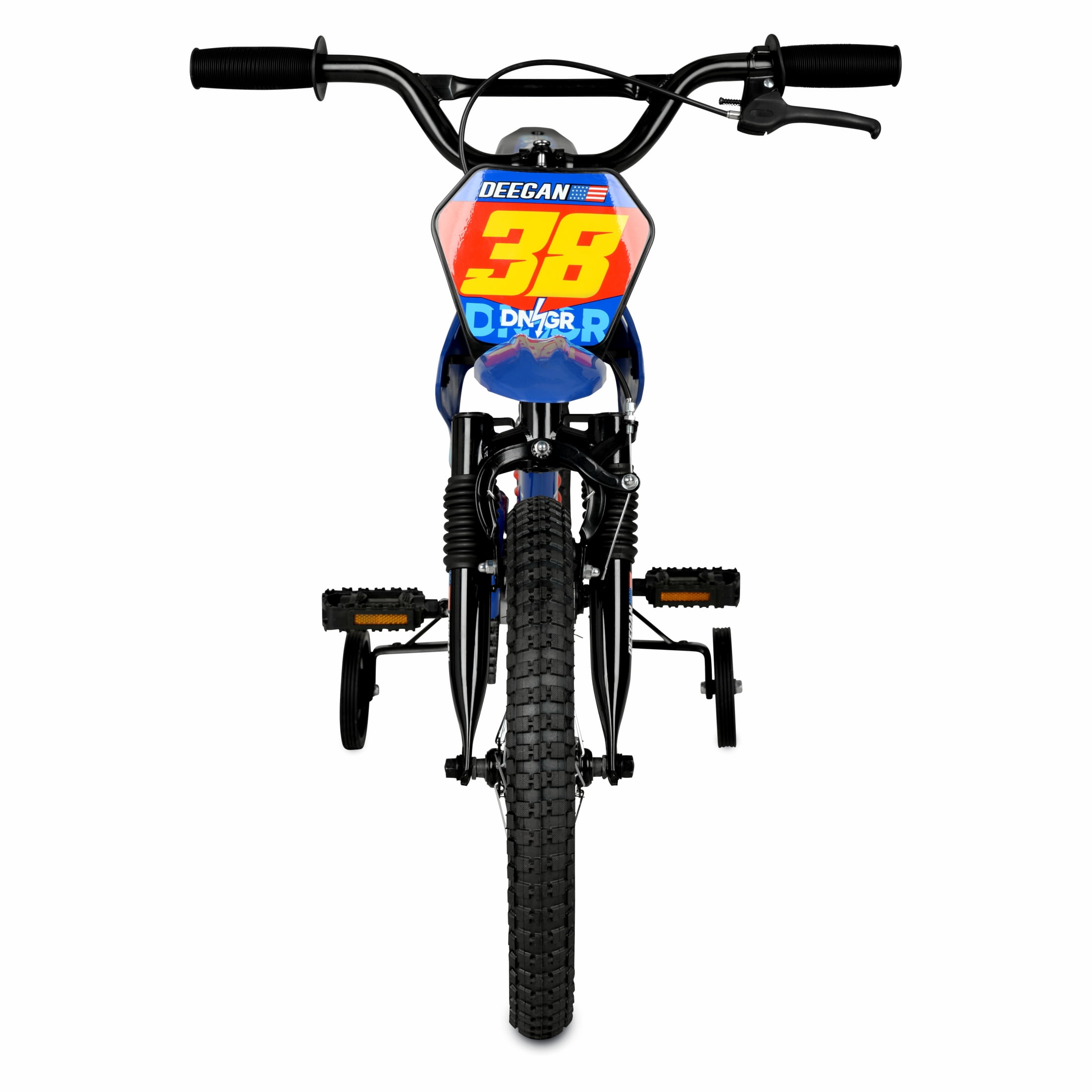 Hyper Bicycles 16" 'Danger Boy' Deegan Moto Bike, Children Ages 5-7, Blue