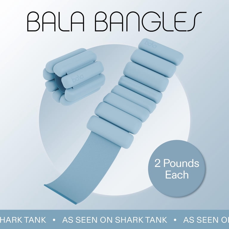 Bala, Wrist and Ankle Weights, 2 Pound Silicone Bracelet Set, Blue