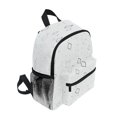 thumbnail image 2 of Mini Backpack Grey Square Pattern - Durable with Safety Features for 3-8 Years, 2 of 9