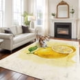 thumbnail image 2 of 5'x7' Area Rugs for Living Room Bedroom, Lemon Washable Rug Carpet Runner Indoor Outdoor, Yellow Summer Botanical Watercolor Modern Art Non Slip Floor Mats Area Rug for Kitchen, Nursery, 2 of 8