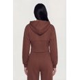 thumbnail image 4 of Women's Scuba Corset Detail Cropped Zip Front Hoodie, 4 of 4