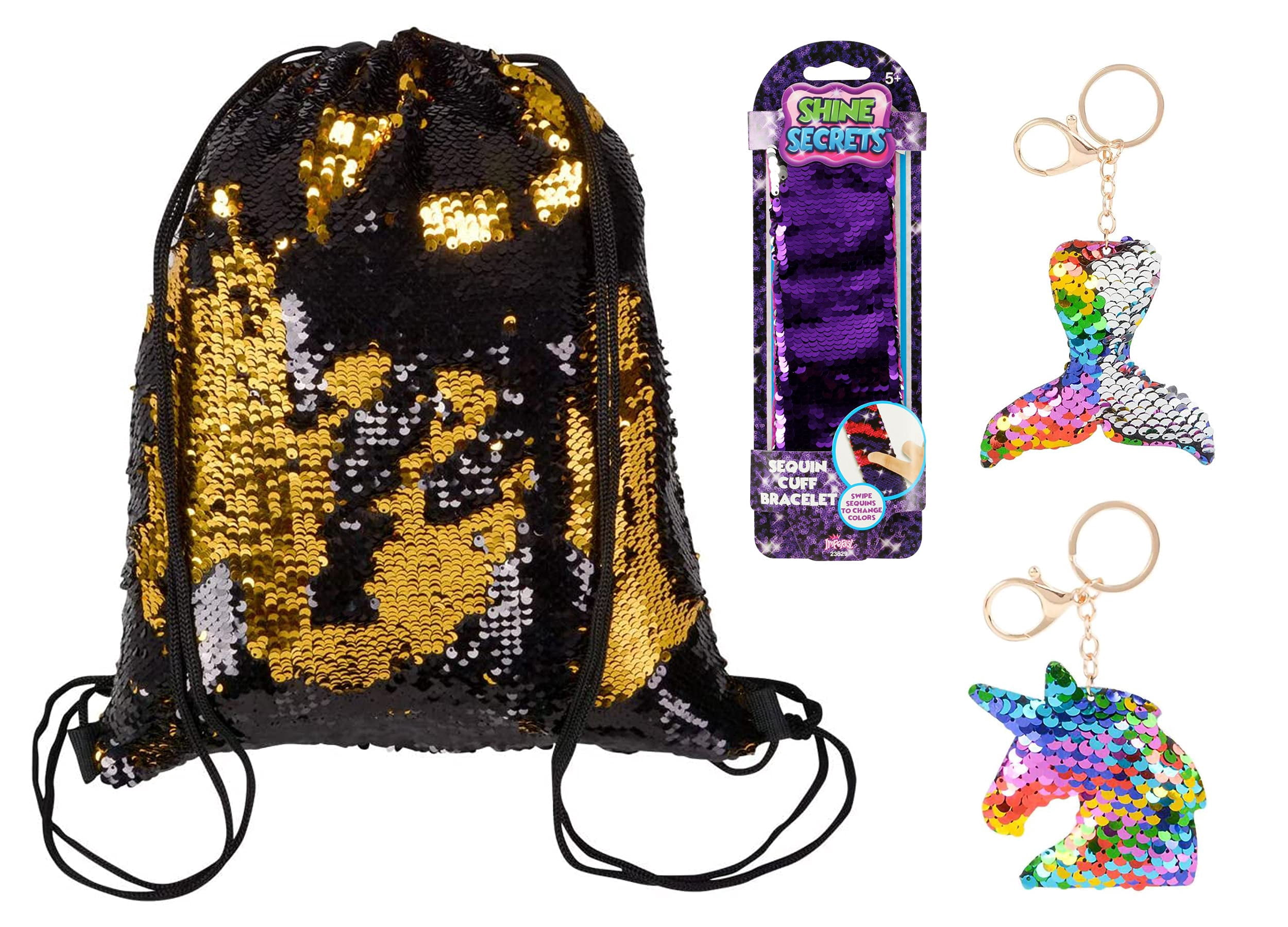 reversible sequin backpack