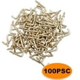 thumbnail image 1 of 100 Pack 1/2 Inch Right Angle Screw Hooks, Square Screw-In Hooks, Small Hooks for Hanging L Hooks, 1 of 5
