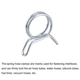 thumbnail image 4 of Double Wire Spring Hose Clamp, 65Mn Steel 10mm Fuel Line Silicone Tube Spring Clips, Silver Tone, 10 Pack, 4 of 6