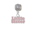 thumbnail image 1 of Pink ''Little Sister'' with Heart - Bridesmaid Charm Bead, 1 of 1