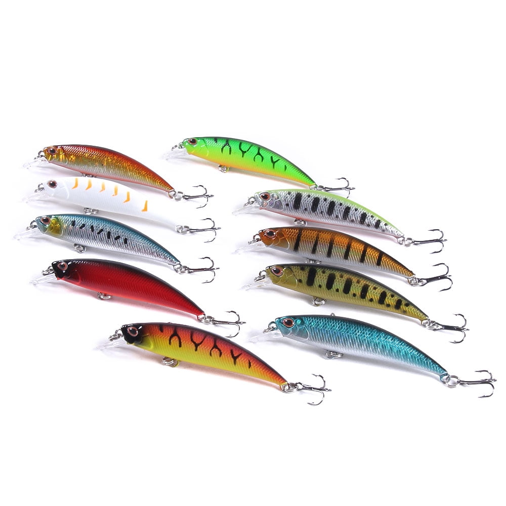 HENGJIA Fishing Lures Large Hard Bait Minnow VIB Lure with Treble Hook Life-Like Swimbait Fishing Bait Popper Crankbait Sinking Lure for Bass Trout Walleye Redfish
