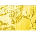 thumbnail image 1 of Ahgly Company Machine Washable Indoor Rectangle Abstract Yellow Contemporary Area Rugs, 7' x 9', 1 of 4