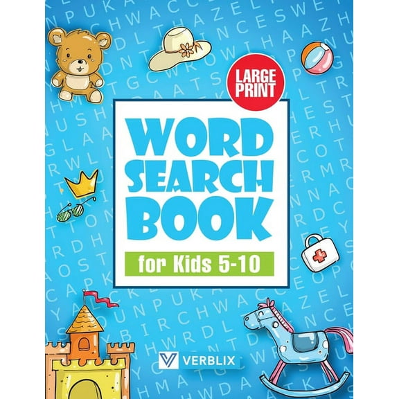 Word Search Book for Kids 5-10: Large Print Activity Book with Word Search Puzzles for Children and Beginners (Paperback)(Large Print)