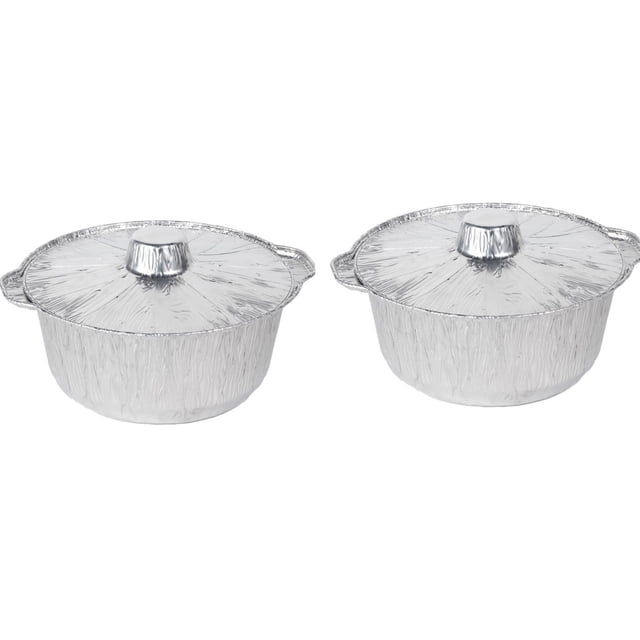 Yatlte Plats Ronds en Papier D\'aluminium avec Couvercle Transparent, Contenants Jetables à Parois Droites pour l'Entreposage, la Cuisson, la Préparation des Repas et le Réchauffage, Compatibles Congélateur et Four, Recyclables