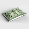 thumbnail image 2 of Ambesonne Monstera Pillow Sham, Scandinavian Botanical Art, 26" X 20", Pale Green Coconut Fawn, 2 of 2
