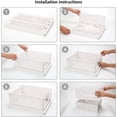 thumbnail image 4 of Stackable Wardrobe Storage Box Organizer, Plastic Wardrobe Shelves Closet Organiser Box, Pull Out Like a Drawer, Suitable,Foldable Plastic Baskets Bin for Home, Kitchen,Bedroom (White-3L), 4 of 8