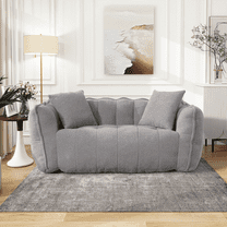 Soft Beanbag Chair with High Resilience Foam Core for Two People, The Comfortable Square Recliner Sofa is Ideal for Family Members and Friends Engaged in Games, Reading, Watching TV