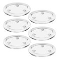 thumbnail image 1 of Paquete de 6 platos redondos de vidrio transparente PENGJJMXG para velas de pilar 4 pulgadas, 1 of 5