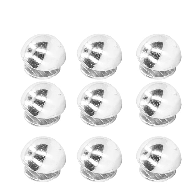 Round Head Rivets, Mushroom Rivets Round Head High Hardness Alloy Material 10mm Diameter 100 Sets For Shoes For Bags Gold,Silver