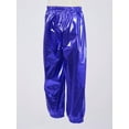 thumbnail image 4 of vastwit Kids Girls Boys Metallic Shiny Jogger Pants Jazz Street Hip Hop Dance Pants Loose Harem Trousers Blue 160, 4 of 7
