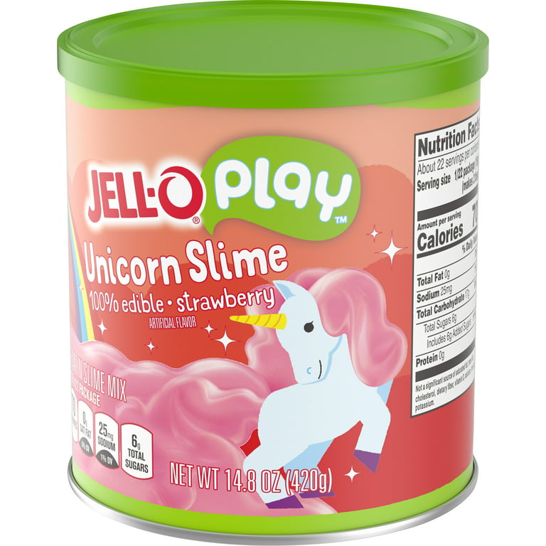 Jell-O Play Unicorn Slime Kit with 100% Edible Strawberry Gelatin Mix, 14.8  oz - Kroger