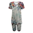 thumbnail image 3 of Gaecuw Womens Short Sets for Summer Legging Sets Short Sleeve Pullover Short Length Seamless Shorts V Neck Oversized Waist Fashion Suits Casual Summer Sets Suit Set Plus Size Two Piece Outfits for W, 3 of 3