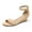 NUDE/NUBUCK, variant on Women's Ankle Strap Low Wedge Sandals Party Bridal Wedding Dress Shoes
