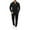 Black, variant on Men's Spring Fall 2-Piece Set, Casual Collar Long Sleeve Shirt and Long Pants, Smart Casual Office Outfit For Business and Daily Wear,Black,2XL