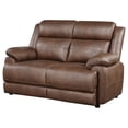 thumbnail image 4 of Ellington Upholstered Padded Arm Loveseat Dark Brown, 4 of 11
