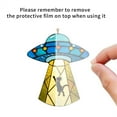 thumbnail image 6 of (Clearance) pdqouc Blue Spaceship with Cat Suncatcher Ornaments Colorful 2D Acrylic Disk Pendant with Chain Window And Porch Decor Creative Birthday Wedding Decorations Gifts for Women Cats Lover, 6 of 9