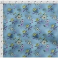 thumbnail image 4 of Soimoi Floral Printed, Japan Crepe SatinFabric, by The Yard 54 Inch Wide, Decorative Sewing Fabric for Dresses Kimonos Gowns, Blue, 4 of 5