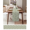 thumbnail image 3 of nqOlkjepod Sage Green Leaves Table Runner 60 Inches Long Farmhouse Dress Scarves, Vintage Abstract Art Botanical Dining Tablerunner for Coffee Table/Kitchen Island/Party Décor, 13" x 60", 3 of 8
