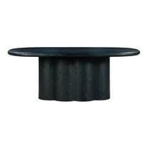 TOV Furniture Elika Black Faux Plaster Oval Dining Table