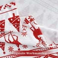 thumbnail image 4 of 2 Pcs Velvet Tier Curtain, Rod Pocket Christmas Tree Deer Print Small Curtain, 4 of 7