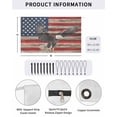 thumbnail image 2 of 4th of July RV Awning Sun Shade Screen 9'X15.3' Patriotic Eagle American Flag Mesh Sunscreen Red White and Blue Awning Shade Screen with Zipper UV Blocker Completed Kits for RV Motorhome Camper, 2 of 7
