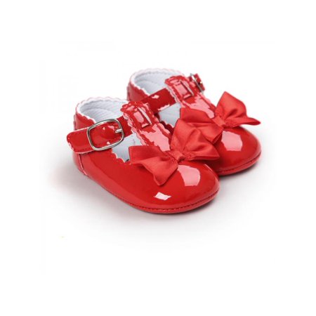 

Newborn Baby Girl Bow Anti-slip Shoes Soft Sole Sneakers Prewalker 0-18M