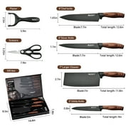 6-Piece Stainless Steel Chef Knife Set, Rustproof Sharp Kitchen Knife for Cooking Restauran
