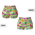 thumbnail image 3 of Sikiie Multicolored Tropical Print Workout Shorts Women Scrunch Butt Gym Shorts Seamless High Waist Tummy Control Yoga Biker Athletic Shorts, 3 of 5