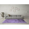 thumbnail image 3 of Ahgly Company Machine Washable Indoor Rectangle Oriental Blue Industrial Area Rugs, 4' x 6', 3 of 4