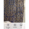 thumbnail image 6 of Sheer Curtains 72 Inches Long, Vintage Mediterranean Semi Sheer Curtains Light Filtering Window Treatment, Retro Morocco Abstract Art Brown Blue Privacy Voile Drapes for Living Room 52x72 Inch, 6 of 7