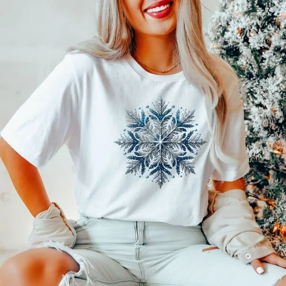 Snowflake Winter Christmas Shirt Unisex T-shirt, Sizes S-5XL
