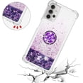 thumbnail image 5 of for Samsung Galaxy A32 5G 6.5" Case,Creativity Clear Quicksand Glitter Flowing Liquid Floating Soft TPU Case w/Stand Bling Diamond Sparkle Phone Cover for Samsung Galaxy A32 5G  Purple, 5 of 14
